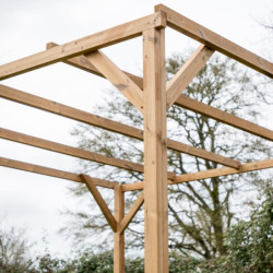 Pergola en bois thermowood 8,88m² THONON  sans couverture HABRITA