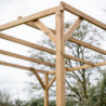 Pergola en bois thermowood 8,88m² THONON  sans couverture HABRITA