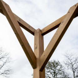 Pergola en bois thermowood 8,88m² THONON  sans couverture HABRITA