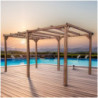 Pergola en bois thermowood THONON 14,80m² sans couverture HABRITA
