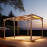 Pergola en bois thermowood THONON 14,80m² sans couverture HABRITA