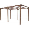 Pergola en bois thermowood THONON 14,80m² sans couverture HABRITA