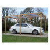 Pergola en bois thermowood THONON 15,06m² + couverture PVC HABRITA
