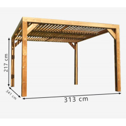 Pergola THERMAUVENT 10,67m² toit avec ventelles mobiles HABRITA