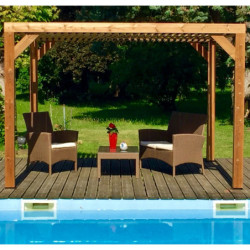 Pergola THERMAUVENT 10,67m² toit avec ventelles mobiles HABRITA