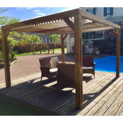 Pergola THERMAUVENT 10,67m² toit avec ventelles mobiles HABRITA