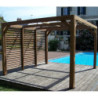 Pergola THERMAUVENT 10,67m² paroi avec ventelles mobiles HABRITA