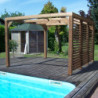 Pergola THERMAUVENT 10,67m² paroi avec ventelles mobiles HABRITA