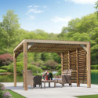 Pergola THERMAUVENT 10,67m² toiture et paroi avec ventelles HABRITA