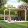 Pergola THERMAUVENT 10,67m² toiture et paroi avec ventelles HABRITA