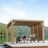 Pergola THERMAUVENT 10,67m² toiture et paroi avec ventelles HABRITA