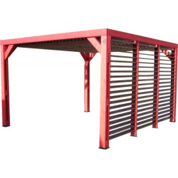 Pergola THERMAUVENT 10,67m² toiture et paroi avec ventelles HABRITA