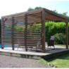 Pergola THERMAUVENT 10,67m² toiture et paroi avec ventelles HABRITA