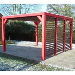 Pergola THERMAUVENT 10,67m² toiture et paroi avec ventelles HABRITA
