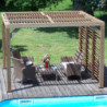 Pergola THERMAUVENT 10,67m² toiture et paroi avec ventelles HABRITA
