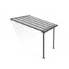 Pergola adossée en aluminium gris 3x3,05m Olympia - Palram - Canopia
