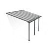 Pergola adossée en alu gris 3x4,25m + polycarbonate 16mm Olympia- Palram - Canopia