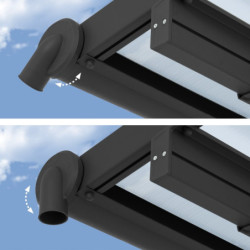 Pergola adossée en alu gris 3x4,25m + polycarbonate 16mm Olympia- Palram - Canopia