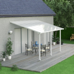 Pergola adossée en alu 3x4,25m + toit polycarbonate Olympia Palram - Canopia