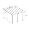 Pergola adossée en alu 3x4,25m + toit polycarbonate Olympia Palram - Canopia