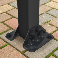 Pergola adossée grise 3x5,46m polycarbonate 16mm Olympia - Palram - Canopia