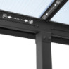 Pergola adossée grise 3x5,46m polycarbonate 16mm Olympia - Palram - Canopia