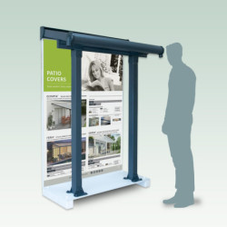 Pergola adossée grise 3x5,46m polycarbonate 16mm Olympia - Palram - Canopia