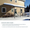Pergola adossée blanche avec toit polycarbonate 16mm de 3x5,46m - Palram - Canopia