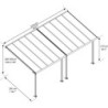 Pergola adossée avec Polycarbonate 16mm 3x6,10m Olympia - Palram - Canopia