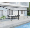 Pergola grise 3x7,30m + polycarbonate 16mm Olympia - Palram - Canopia