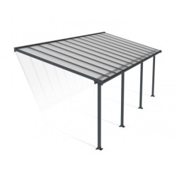 Pergola grise 3x7,30m + polycarbonate 16mm Olympia - Palram - Canopia