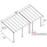 Pergola grise 3x7,30m + polycarbonate 16mm Olympia - Palram - Canopia