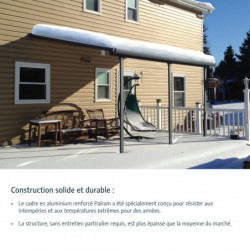 Pergola grise 3x7,30m + polycarbonate 16mm Olympia - Palram - Canopia