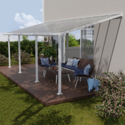 Pergola alu blanche 3x7,30m + PC 16mm Olympia de Palram - Canopia
