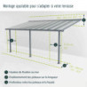 Pergola alu blanche 3x7,30m + PC 16mm Olympia de Palram - Canopia
