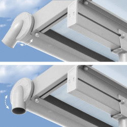 Pergola adossée blanche 3x8,51m + PC 16mm Olympia - Palram - Canopia