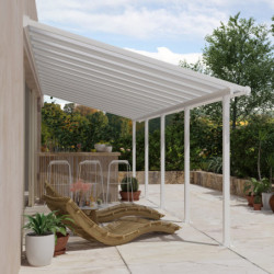 Pergola adossée blanche 3x9,15m polycarbonate 16mm Olympia Palram - Canopia