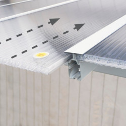 Pergola adossée blanche 3x9,15m polycarbonate 16mm Olympia Palram - Canopia