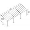 Pergola adossée blanche 3x9,15m polycarbonate 16mm Olympia Palram - Canopia