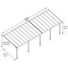 Grande pergola blanche avec polycarbonate 16mm 3x9,71m Olympia - Palram - Canopia