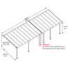 Grande pergola blanche avec polycarbonate 16mm 3x9,71m Olympia - Palram - Canopia