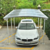 Carport en alu blanc 3x5,05m + Toit polycarbonate 6mm X-METAL
