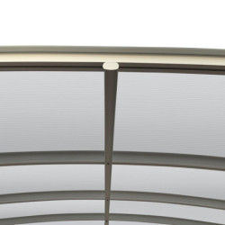 Carport en alu blanc 3x5,05m + Toit polycarbonate 6mm X-METAL