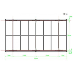 Carport blanc en alu blanc 3x5,76m et plaques PC 6mm X-METAL
