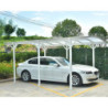 Carport blanc en alu blanc 3x5,76m et plaques PC 6mm X-METAL
