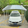 Carport blanc en alu blanc 3x5,76m et plaques PC 6mm X-METAL