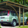 Carport en bois autoclave de 20,5m²  avec poteaux arqués - Karibu