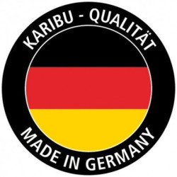 Carport Karibu 2 places 38,25m²  avec 2 poteaux en arcs autoclave