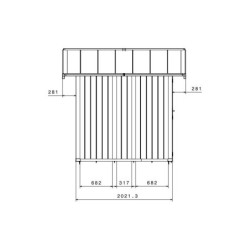 Abri de jardin en PVC 4,9m² UTILITY blanc et gris vert Grosfillex