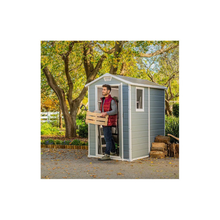 Abri de jardin Premium en polypropylène avec plancher gris clair Keter